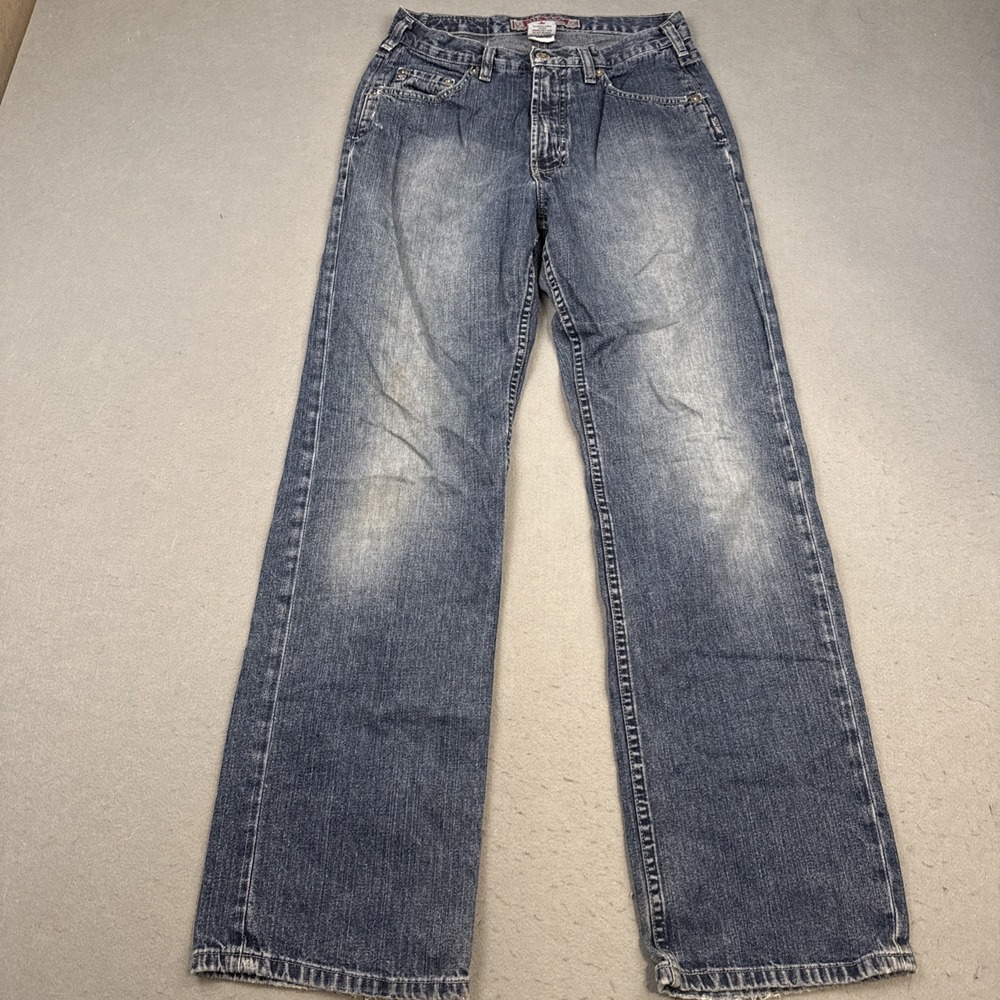vtg Silver Jeans wide leg  womens 30/32 Stretch  Denim Y2K dark whiskering - Picture 3 of 9